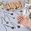 15Pcs 3 Style Alloy Bookmark AJEW-FH00048-3