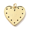 Brass Micro Pave Cubic Zirconia Pendants KK-E015-34G-3