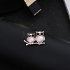 Imitation Pearl Alloy Brooch PW-WG21397-11-1