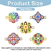 25Pcs 5 Colors 3D Printed Alloy Connector Charms FIND-YW0011-78-2