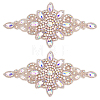 Flower Hotfix Rhinestone Appliques PATC-WH0008-83B-1