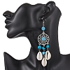 Natural Cowrie Shell Chandelier Earrings EJEW-MZ00642-2