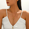 Stainless Steel Cross Stud Earrings & Pendant Necklaces Sets for Women XJ0162-1