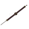 Hollow Cross PU Leather Bracelet Making MAK-I020-01E-2