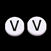 Opaque Acrylic European Beads AC-CBA3BDD-01V-1