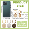 DIY Round Alloy Pendant Making Kits KEYC-FG00005-2