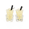 Imitation Bubble Tea/Boba Milk Tea Opaque Resin Pendants RESI-T052-03-5