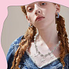2Pcs 2 Styles Alloy Star Necklace Sets for Women NJEW-SC0001-51-6