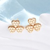 Brass Stud Earrings EJEW-D288-11G-4