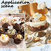 21Pcs 3 Colors Mirror Effect Acrylic Birthday Cupcake Insert Card Decoration AJEW-SP0001-67C-4