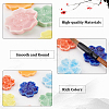 BENECREAT 7Pcs 7 Colors Japanese Style Sakura Flower Ceramic Paint Brush Pen Holders AJEW-BC0007-05-4