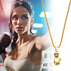 4Pcs Alloy Boxing Gloves Pendant Necklaces NJEW-UN0001-63AG-5