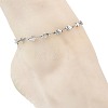 2Pcs 2 Styles 304 Stainless Steel Enamel Colorful Evil Eye Link Chain Anklets AJEW-AN00807-2