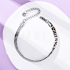 304 Stainless Steel Snake Chain Bracelets for Women BJEW-A034-03P-1