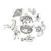 64Pcs 8 Styles Carnival Theme Tibetan Style Alloy Pendants TIBE-FP0001-12-3