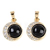 Brass Micro Pave Cubic Zirconia Pendants KK-U043-56G-1