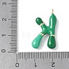 Brass Enamel Pendants KK-E093-03G-K-01-3