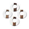 Opaque Resin & Walnut Wood Pendants RESI-T035-23-1