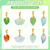 48Pcs 8 Styles Glass Pendants PALLOY-YW00220-2