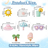 Olycraft 80Pcs 8 Styles Summer Theme Opaque Resin Decoden Cabochons CRES-OC0001-13-2