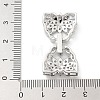 Brass Micro Pave Clear Cubic Zirconia Fold Over Clasps KK-Z083-04P-3