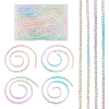 8 Strands 4 Colors Transparent Glass Beads Strands GLAA-TA0001-23-26