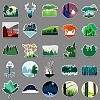 50Pcs Forest PET Waterproof Stickers PW-WGED028-01-4