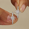 925 Sterling Silver Pave Moissanite Hoop Earrings for Women VF8050-3