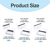 3 Bags 3 Styles Square Transparent PE Thin Film Suspension Jewelry Display Box CON-TA0001-38G-5