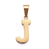 Ion Plating(IP) 304 Stainless Steel Letter Pendants STAS-H127-J-G-1