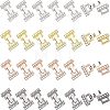 5 Strands Alloy and Brass Fold Over Clasps PALLOY-FH0001-33-1
