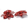 Plastic Glitter Artificial Flower HJEW-R124-05-3