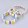 Tile Elastic Bracelets BJEW-Q697-04-1
