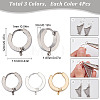 12Pcs 3 Colors 201 Stainless Steel Huggie Hoop Earrings Findings STAS-SC0004-52-2