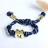 Letter M Cotton Cord Braided Knot Bracelets FS-WG79C27-13-1
