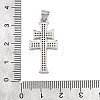 Religion Brass Micro Pave Clear Cubic Zirconia Pendants KK-B177-03P-02-3