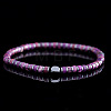 Dyed Natural Imperial Jasper & Synthetic Non-magnetic Hematite Beads Stretch Bracelets for Men LS-EG0676-4-1