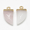 Natural Rose Quartz Pointed Pendants G-Q966-11-2