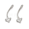 Brass Pave Clear Cubic Zirconia Charms CU-CBA9FFD-11P-02-1