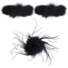 3Pcs Mink & Iron Shoe Buckle Clips HJEW-WR00057-1