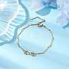 Brass Bar Link Chain Bracelets BJEW-JB10503-2