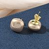 Brass & ABS Plastic Imitation Pearl Stud Earrings for Women PL-CBA760A-03A-G03-3