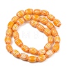 Handmade Millefiori Glass Oval Bead Strands LK-Z001-01B-05-4