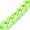 Handmade Opaque Acrylic Curb Chains AJEW-JB00662-05-3