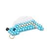 7Pcs Beaded Bird Charms PALLOY-MZ01172-5