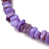 Dyed Natural Freshwater Shell Nuggets Beaded Anklets AJEW-AN00746-03-4