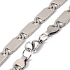 201 Stainless Steel Oval Mariner Link Chain Necklace NJEW-F222-37P-05-2