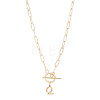 304 Stainless Steel Letter Pendant Necklaces NJEW-LP0001-52Q-G-1