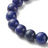 Natural Mixed Stone & Natural Lava Rock Round Beads Energy Power Stretch Bracelet for Girl Women BJEW-JB07041-7