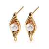 Brass Stud Earrings Findings KK-B160-06G-1